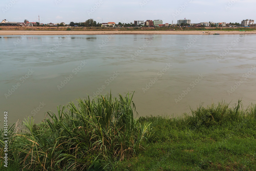 View of the Mekong River separating the Thai-Laos border At Si Chiang Mai District, Nong Khai, Thailand