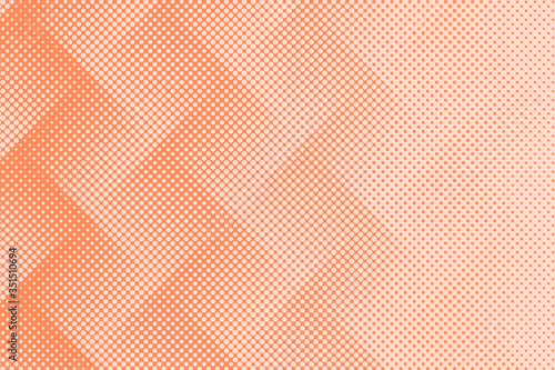 Halftone orange geometric patterned background