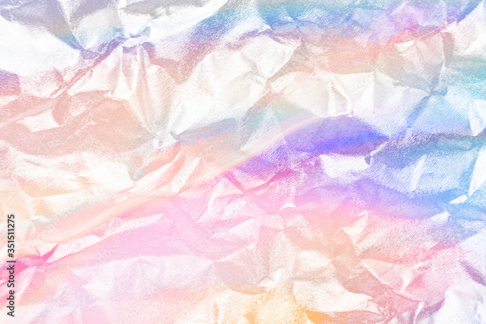 Colorful holographic crumped textured background design Colorful holographic crumped textured background design