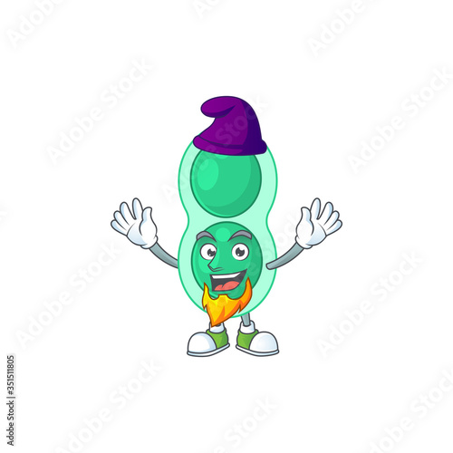 A charming fairytale of green streptococcus pneumoniae Elf cartoon drawing concept