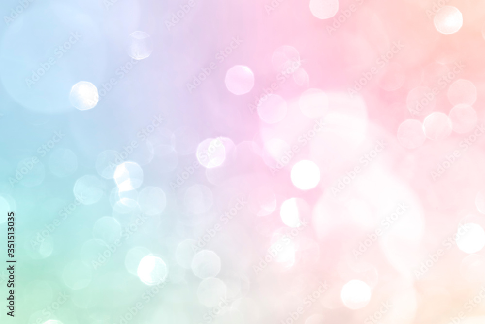 Pastel colorful gradient with Bokeh light background