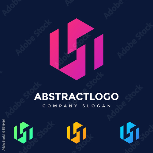 Plakat w ramie Initial Letter LT Logo Design, Letter Logo, Technology Company concept and Idea, Data, Vector Icon Template elements Modern Corporate