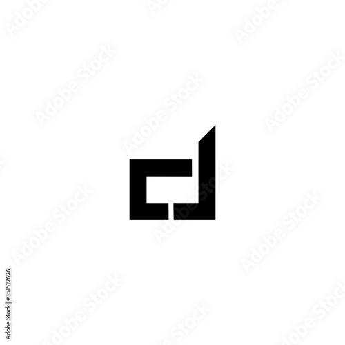 DJ JD Letter Logo Design Template