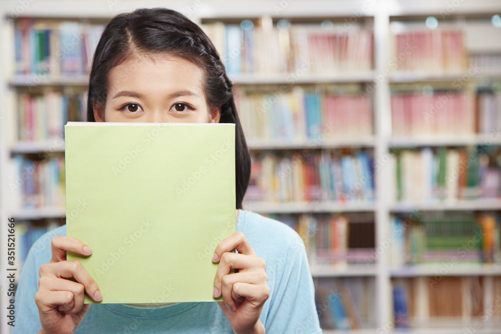 A student in library A student in library