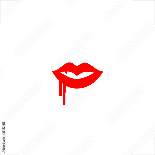 lips blood drip vampire fang
