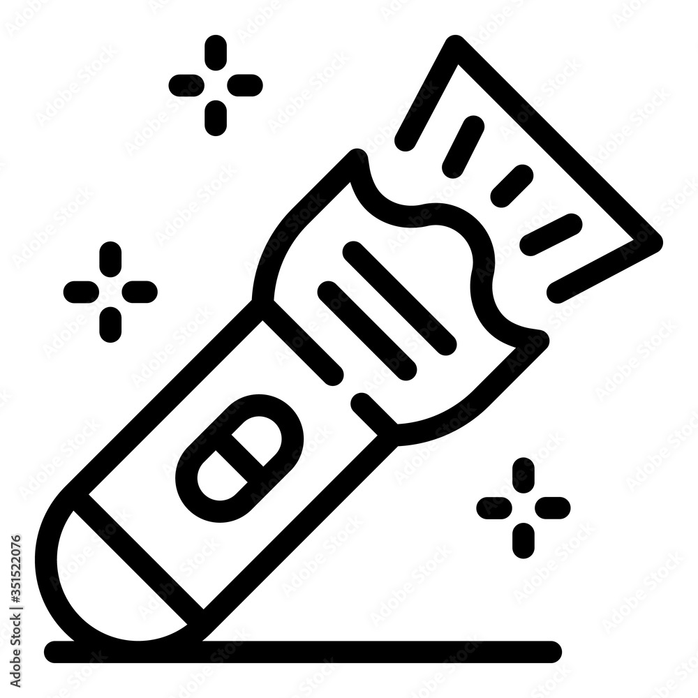 Guard flashlight icon. Outline guard flashlight vector icon for web design isolated on white background Guard flashlight icon. Outline guard flashlight vector icon for web design isolated on white background
