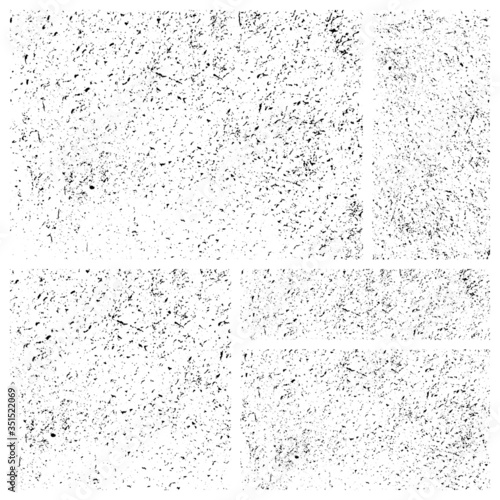 Different sizes abstract backgrounds set.  Hand drawn shabby, dirty and scratched background. Part of set.