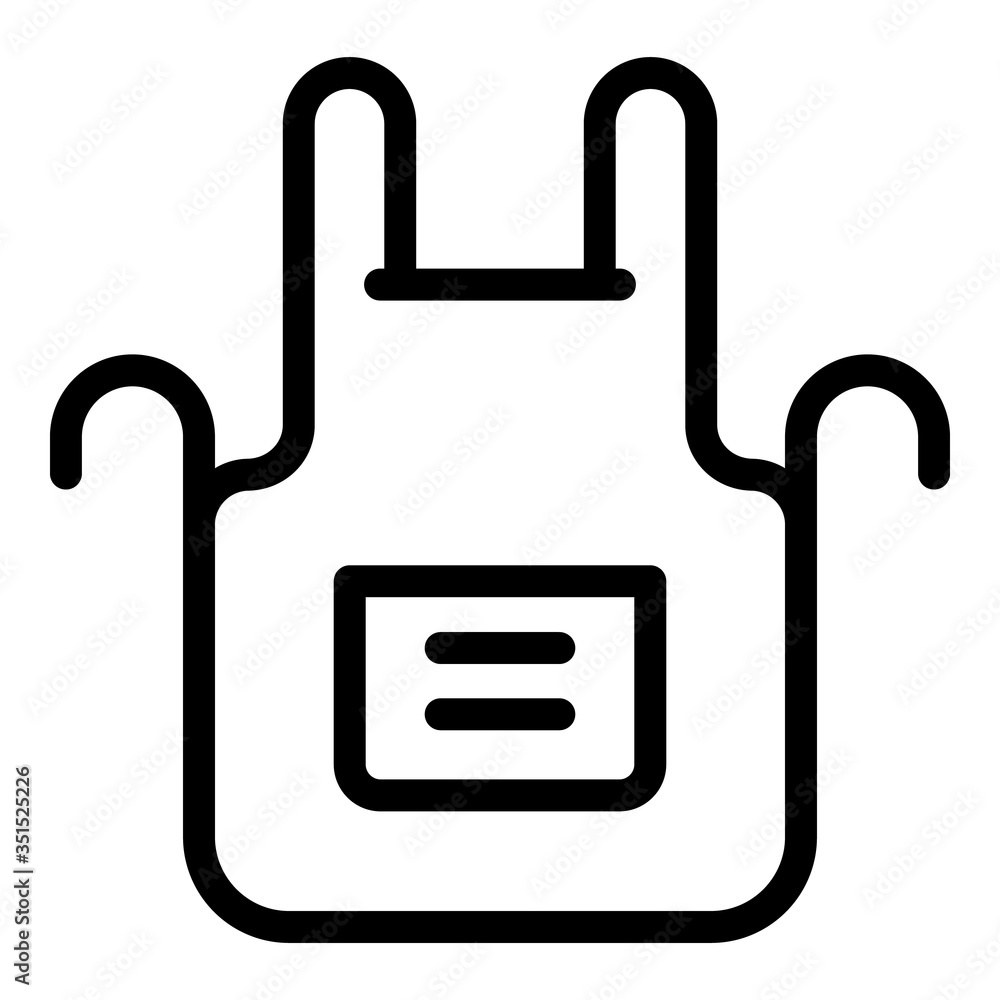 Coffee maker apron icon. Outline coffee maker apron vector icon for web design isolated on white background Coffee maker apron icon. Outline coffee maker apron vector icon for web design isolated on white background