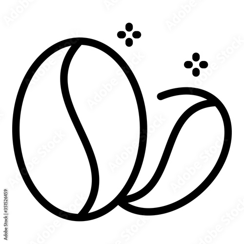 Natural coffee beans icon. Outline natural coffee beans vector icon for web design isolated on white background