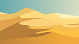 Desert dunes background in vector