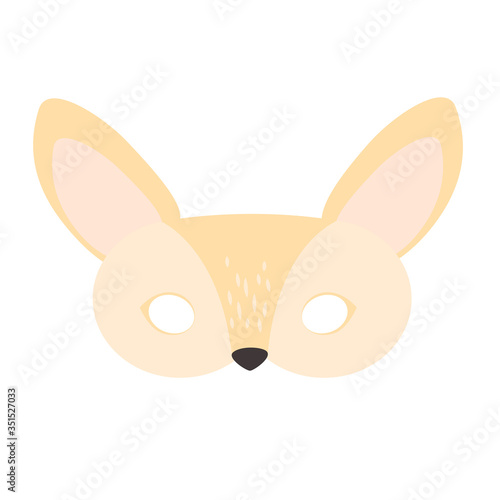 illustration of carnival mask animals africa fenech. Eye mask for masquerade, children's party. for design, postcards. vector
