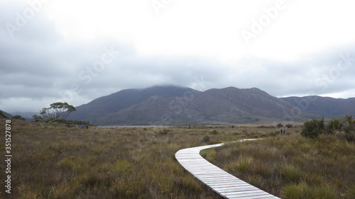 Overland track of Melaleuca, the Southwest National Park, Tasmania, Australia