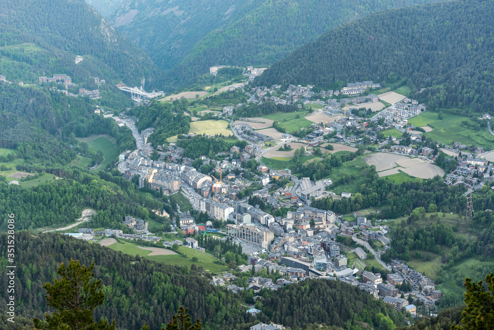 Cityscape in Summer of La Massana, Andorra