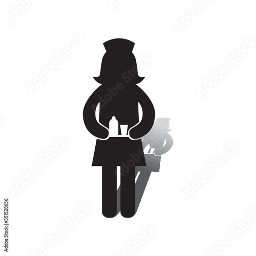 Nurse holding some medicine.