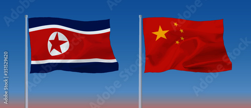 中朝国旗