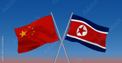 中朝国旗