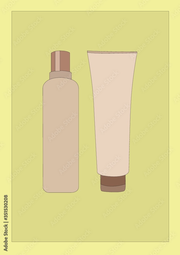 shampoo bottle and face wash tube shampoo bottle and face wash tube