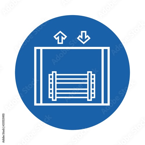 elevator with a crate
