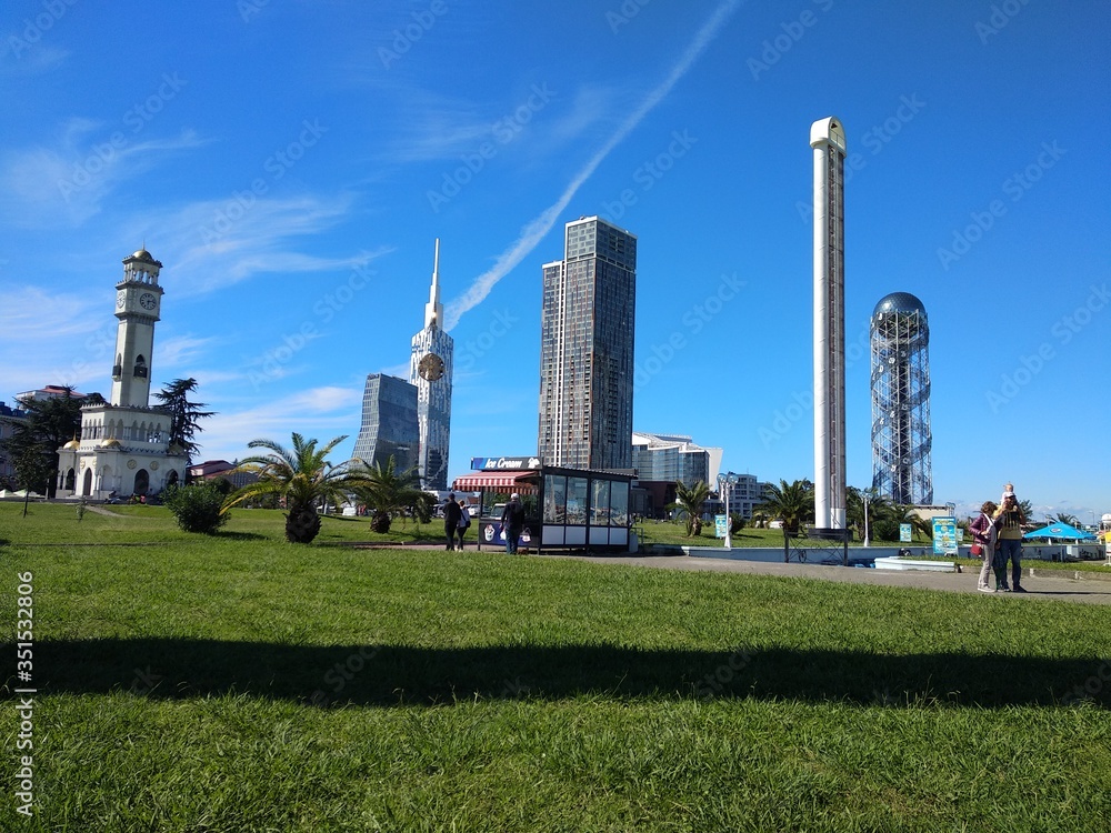 Modern center on the beach of Batumi