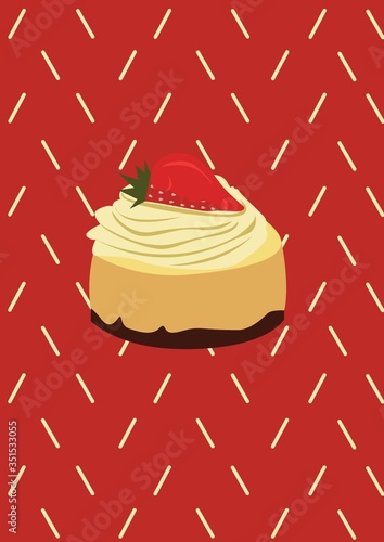Pastry with strawberry