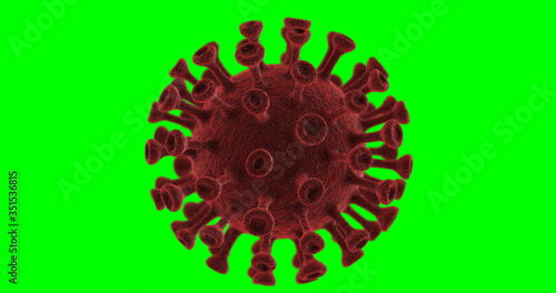 Illustration 3D of coronavirus covid 19 background