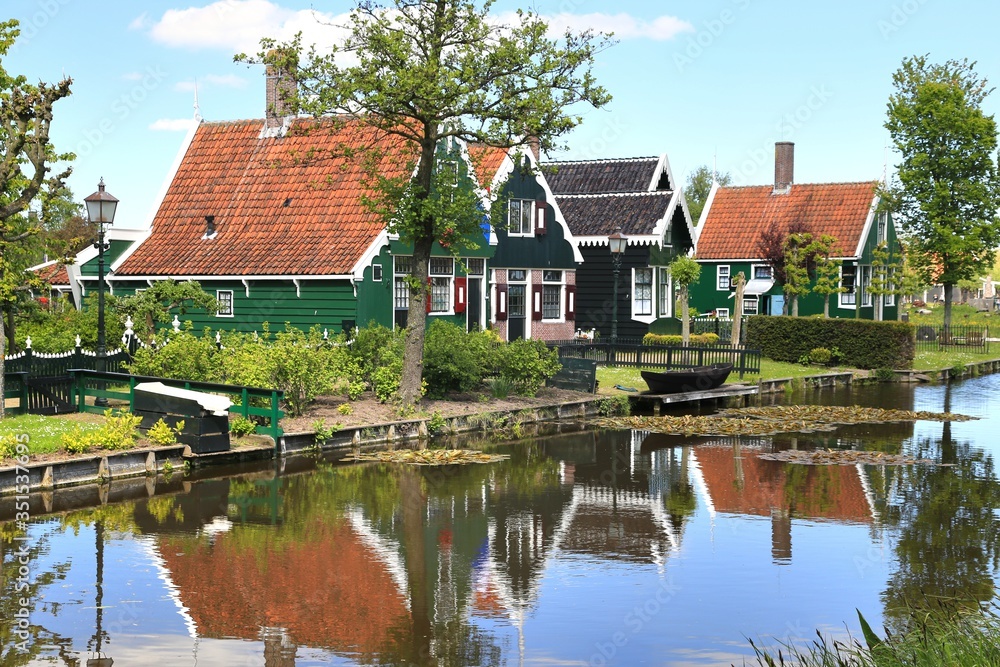 Zaanse Schans is one of the popular tourist attractions of the Netherlands