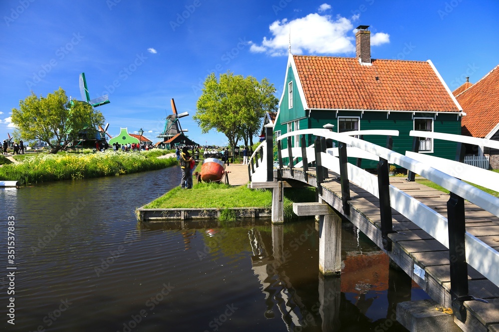 Fototapeta premium Zaanse Schans is one of the popular tourist attractions of the Netherlands