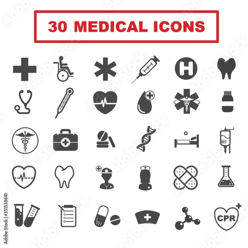 Medical icons.