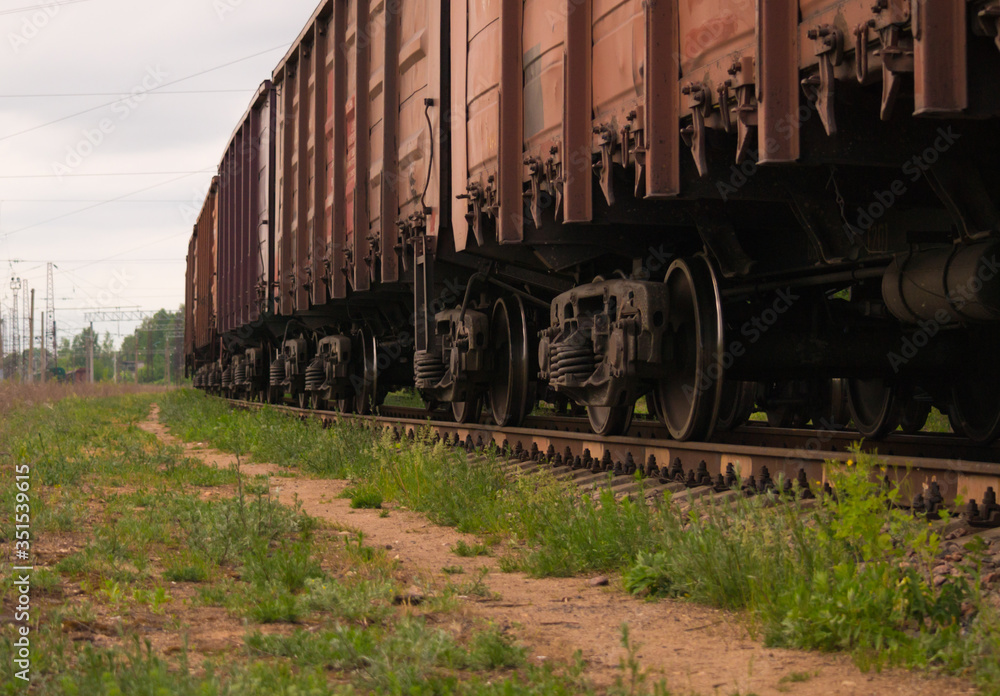 Old freight train in the countryside Old freight train in the countryside