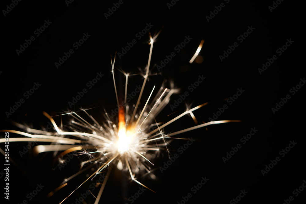 sparklers on a black background