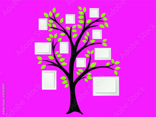 Foto Photoes Frame Boom 3D Acryl DIY Art Wall Poster Decoratie Muurstickers S...