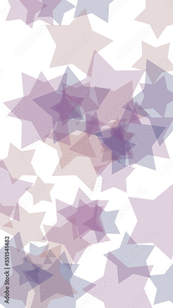 Obraz premium Gray translucent stars on a white background. Vertical image orientation. 3D illustration
