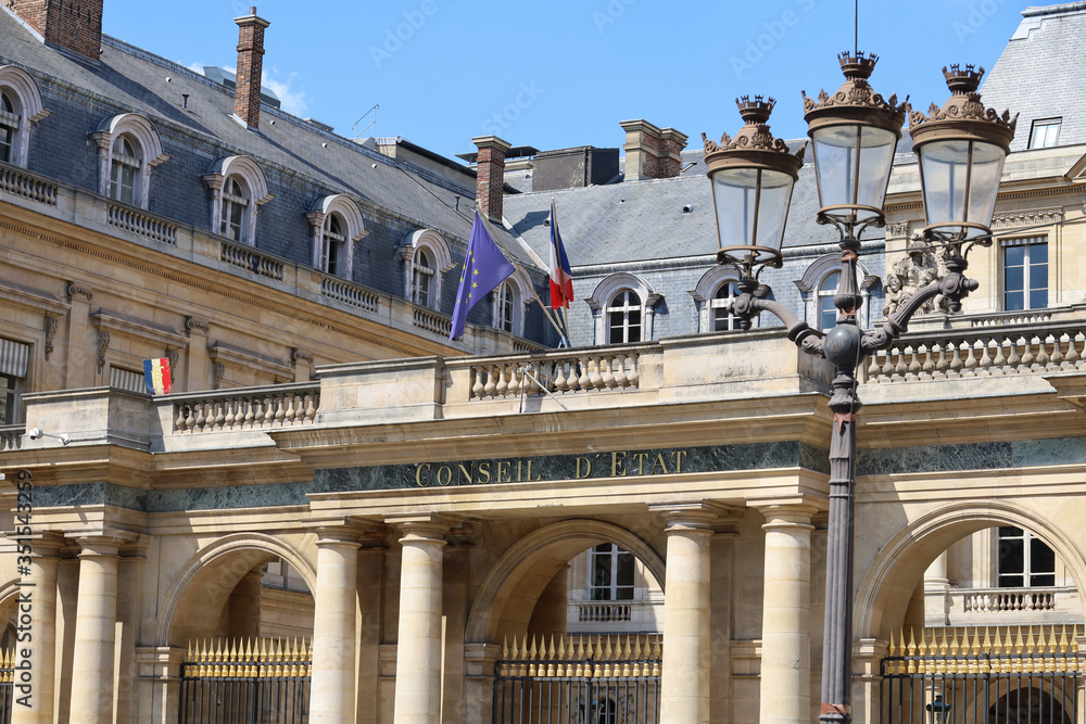  Front of the Council of State in Paris, France