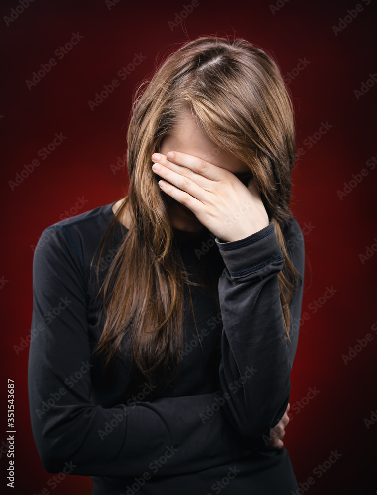 Portrait of a young emotional woman Portrait of a young emotional woman