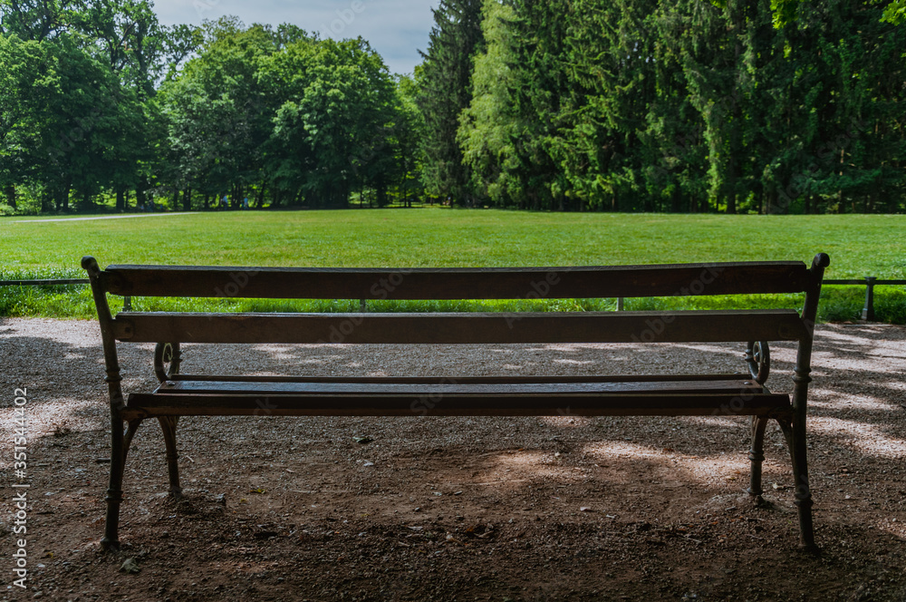 Bench in nature park, Maksimir Zagreb Bench in nature park, Maksimir Zagreb