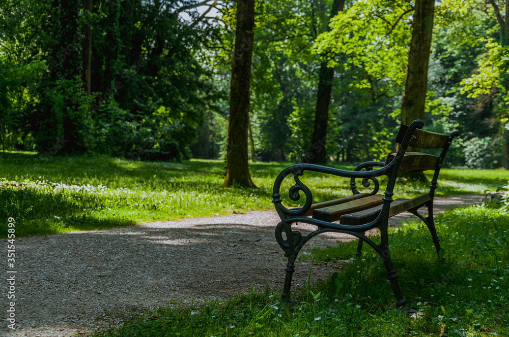 Bench in nature park, Maksimir Zagreb Bench in nature park, Maksimir Zagreb