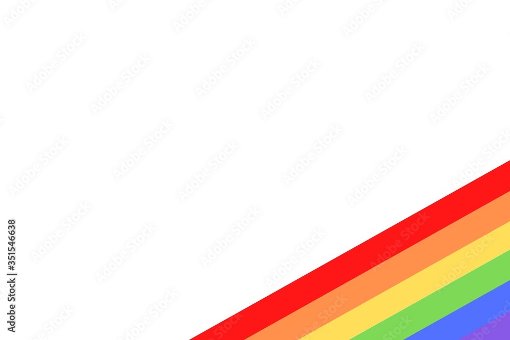 Illustration with colorful rainbow flag or pride flag / banner & black background of LGBTQ (Lesbian, gay, bisexual, transgender & Queer) organization. Pride month parades are celebrated in June