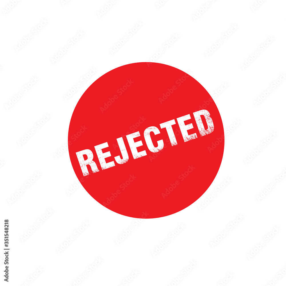 Red rejected circle stamp with the red background Red rejected circle stamp with the red background