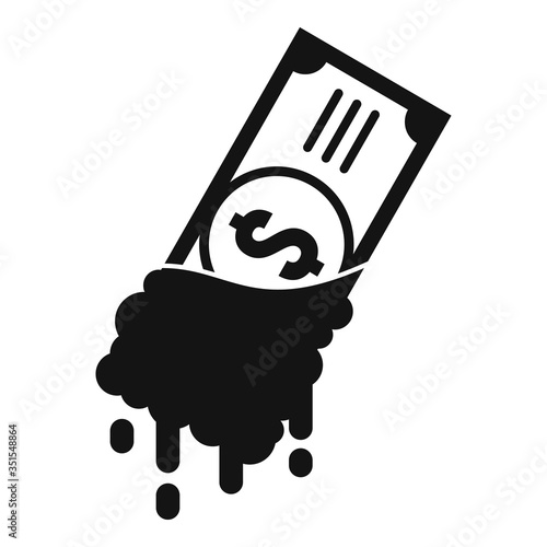 Cash money wash icon. Simple illustration of cash money wash vector icon for web design isolated on white background