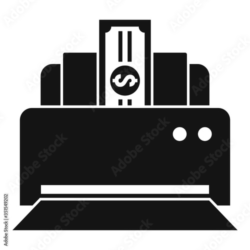 Money wash printer icon. Simple illustration of money wash printer vector icon for web design isolated on white background