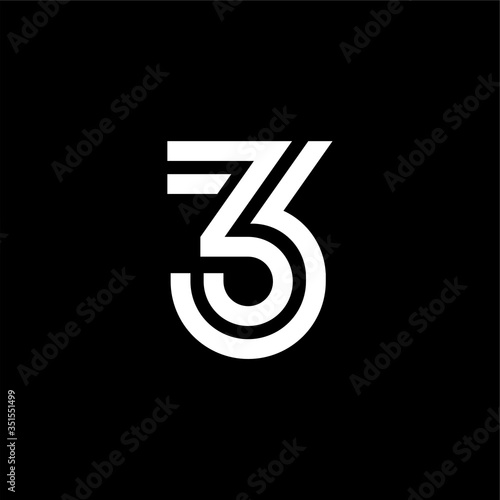 Vector Double Line Alternative Logo Number 3