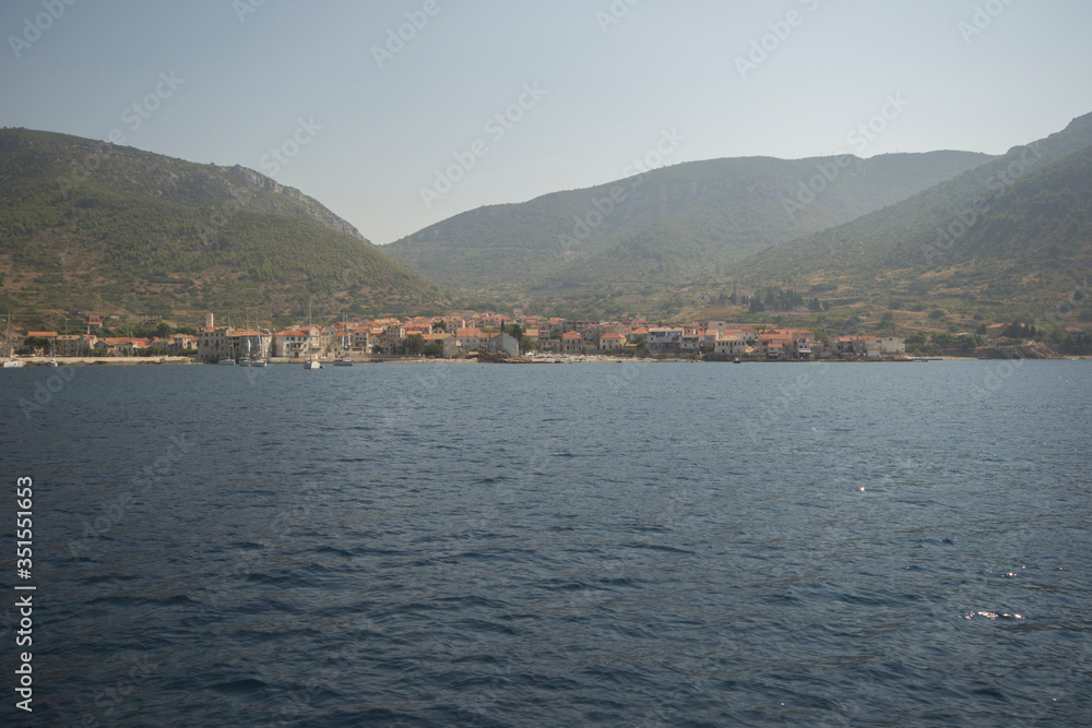Sailing in the adriatic sea on Croatian coast