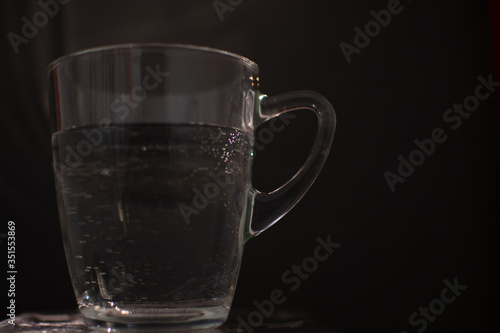 background photo A glass of water with light and shadow abstract beautiful vivid fresh thirsty clean healty refresh