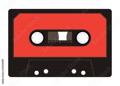 Audio cassette from 80s isolated