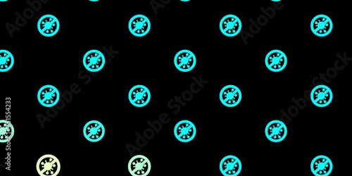 Dark Blue, Green vector texture with disease symbols.