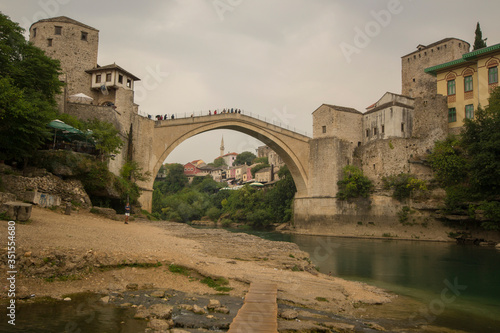 Stari Most, also known as Mostar Bridge, is a rebuilt 16th-century Ottoman bridge in the city of Mostar in Bosnia and Herzegovina that crosses the river Neretva and connects the two parts of the city