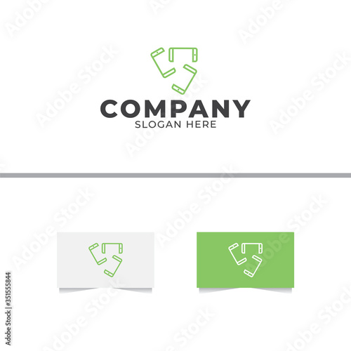 Triple Phone Logo Design Vector Template