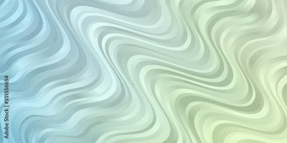Light Blue, Green vector texture with wry lines. Colorful illustration, which consists of curves. Pattern for commercials, ads.