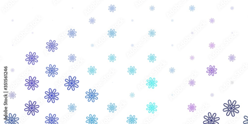 Light Pink, Blue vector natural layout with flowers. Light Pink, Blue vector natural layout with flowers.
