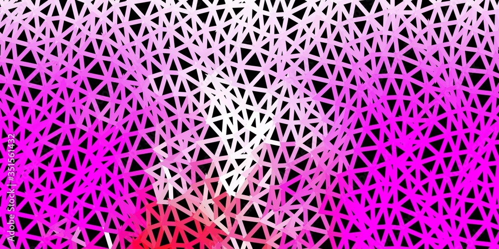 Obraz premium Light purple, pink vector triangle mosaic backdrop.